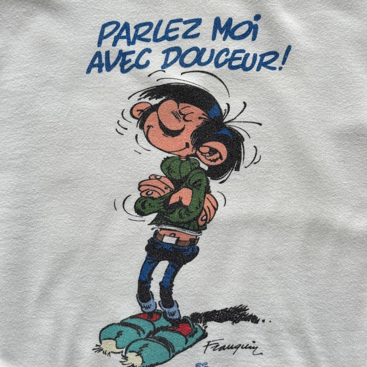 White French Cartoon 90s Vintage Graphic Sweatshirt - Small