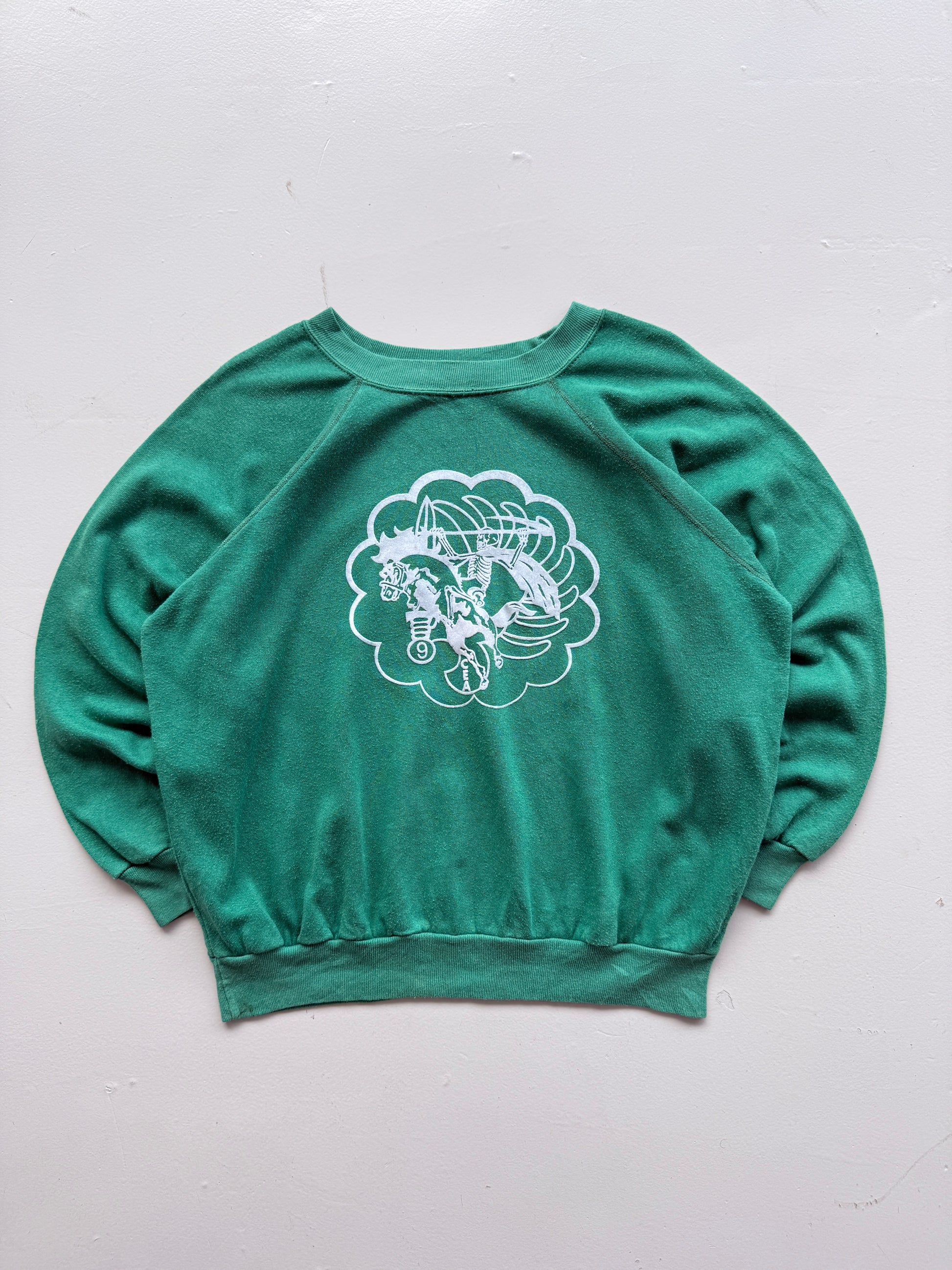 French Military 9e RCP 80's Vintage Raglan Sweatshirt - Small