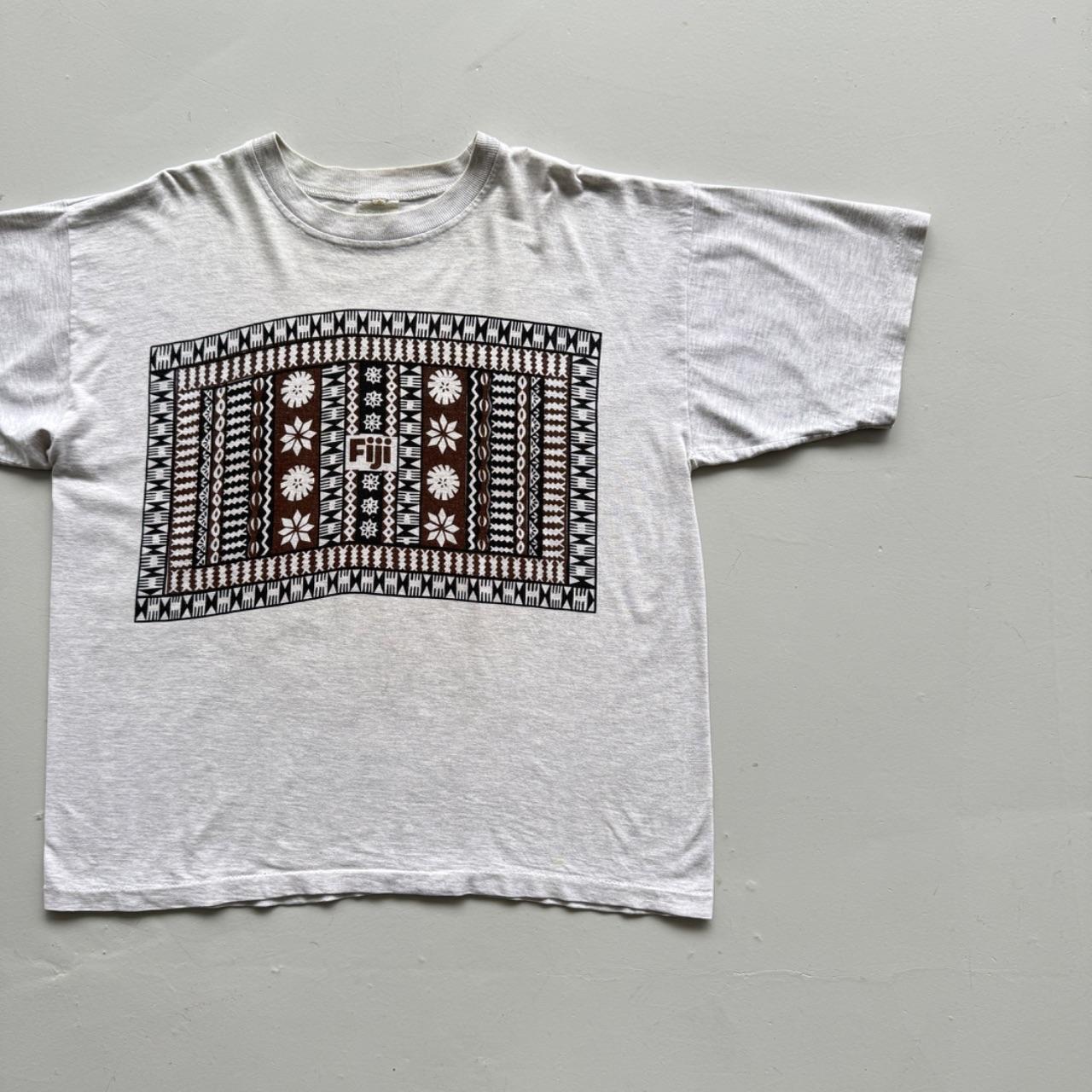 Grey Fiji 90s Vintage Graphic Tourist T-Shirt - XL