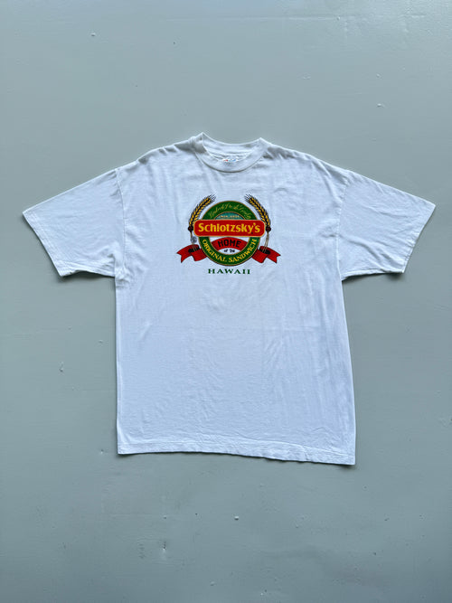 White Hawaii Sandwich Bar 90's Vintage Single Stitch Graphic T-Shirt - XL