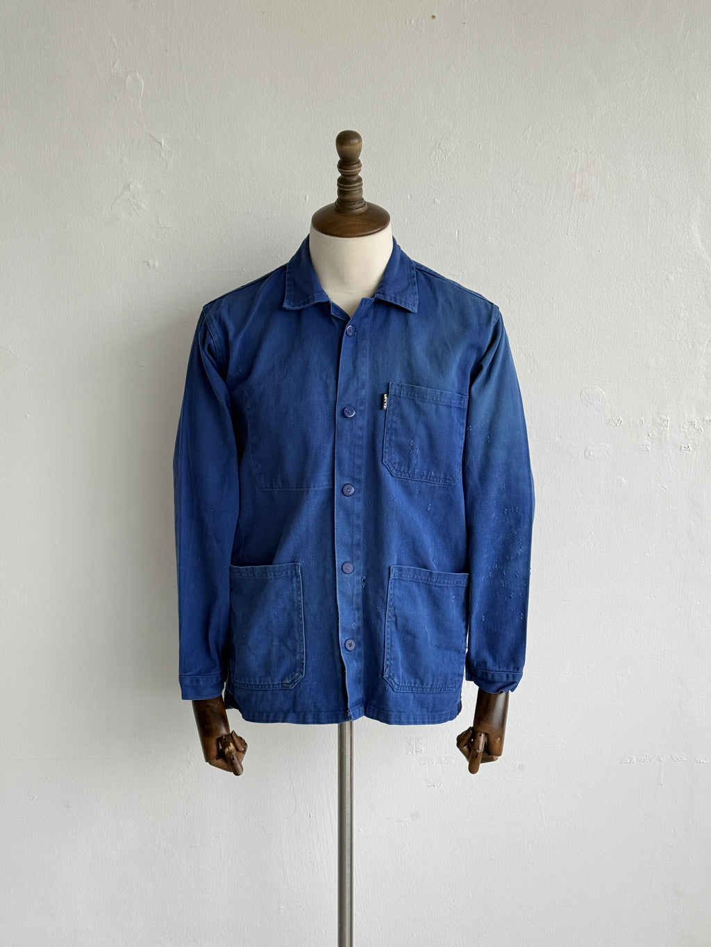Faded Blue LMA 2000's Vintage Workwear Chore Jacket CH443 - Small