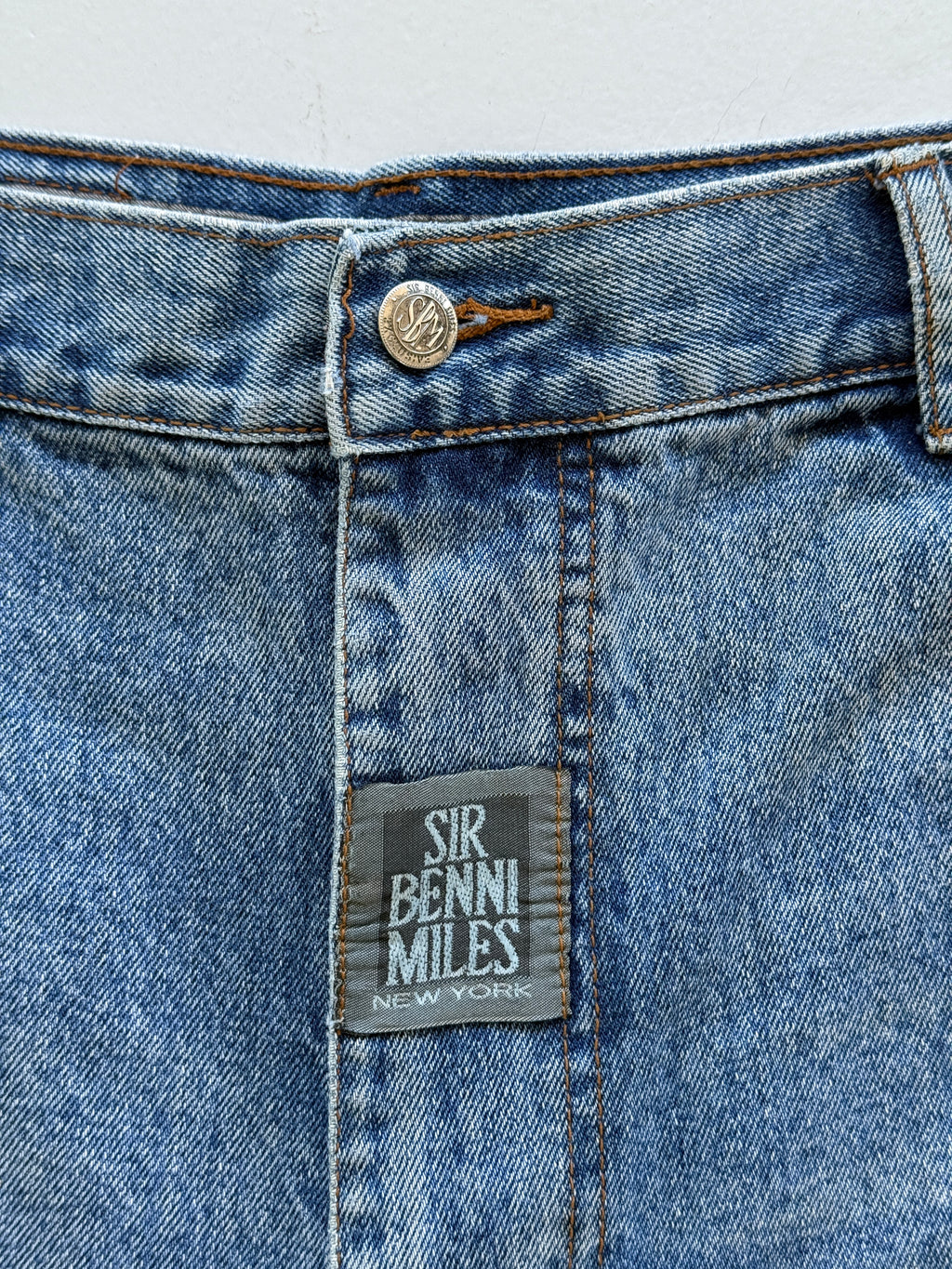 Blue Sir Benni Miles 90's Vintage Baggy Hip Hop Denim Shorts - W40 x L12.5