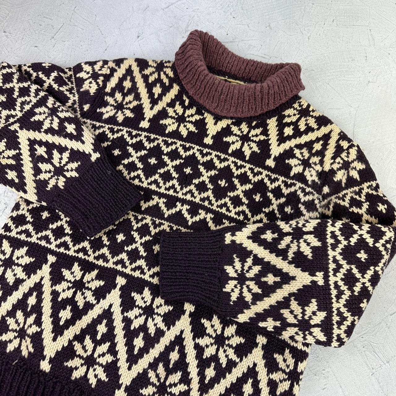Hand Knit 90's Woollen Sweatshirt - Large