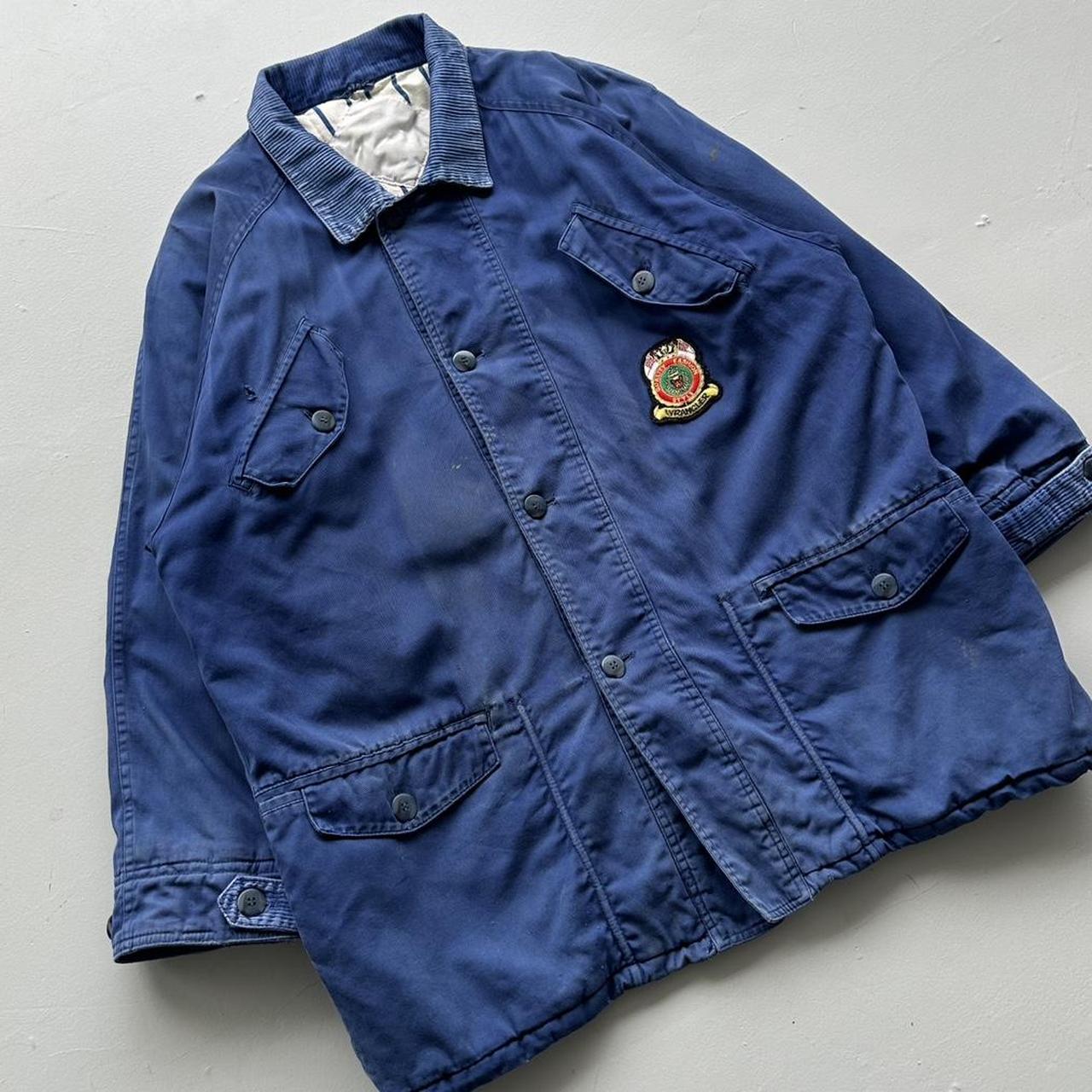 Vintage Blue Wrangler 70s/80s Padded Chore Jacket - Large