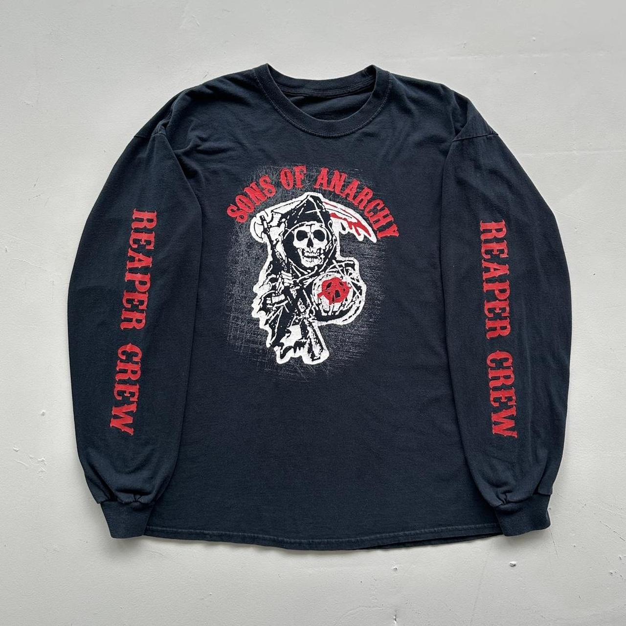 Sons Of Anarchy Black Long Sleeve 00s Vintage T-shirt - Large