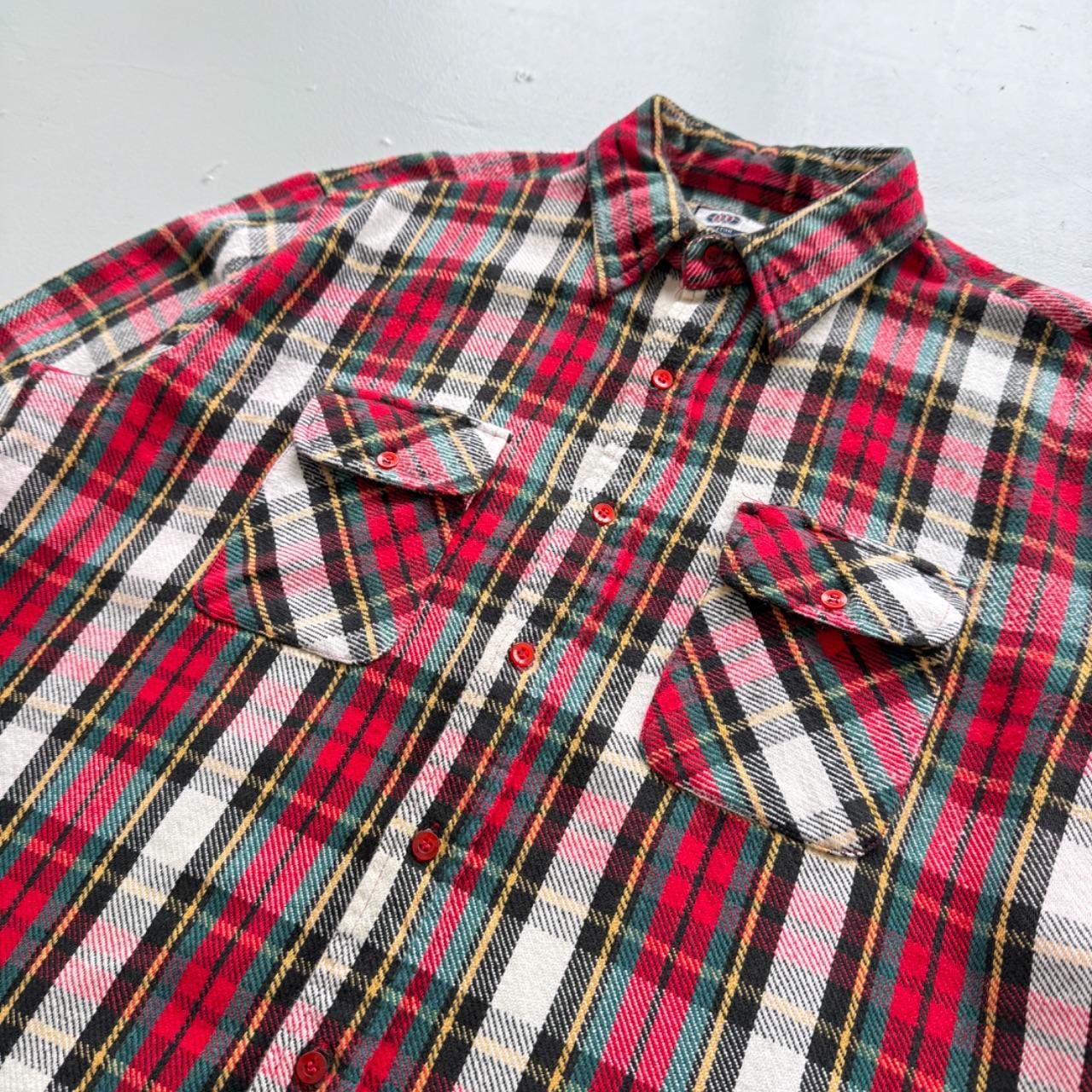 Tarten Checkered Long Sleeve 90s Vintage Flannel Shirt - XL