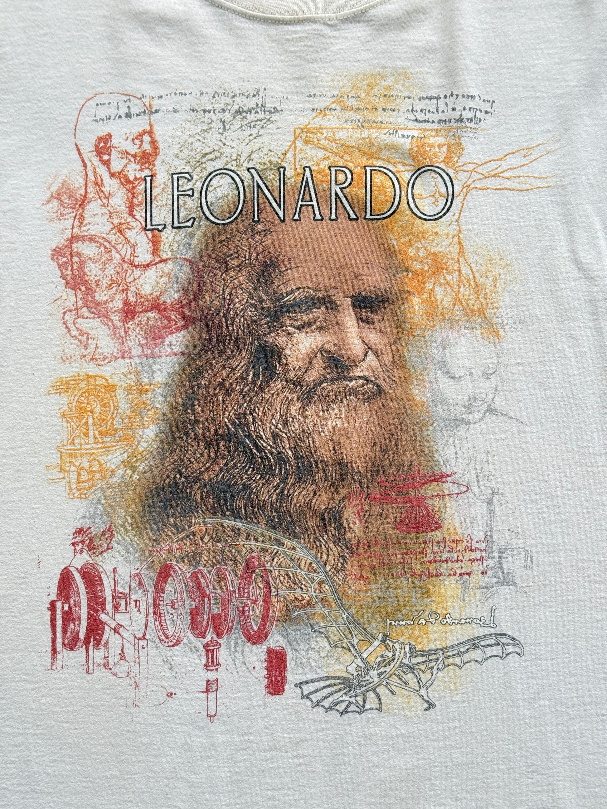 Cream Leonardo DaVinci 00's Vintage Tourist Graphic T-Shirt - XL