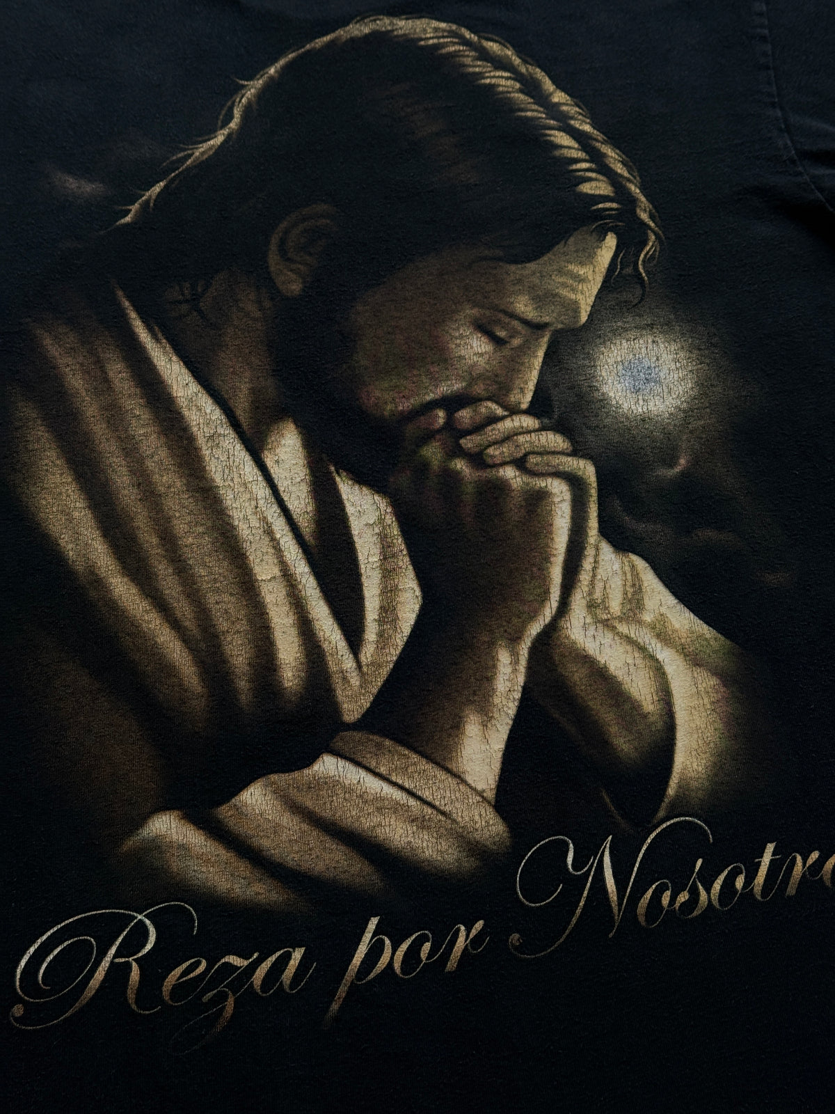 Black Jesus Rey de Reyes 00's Vintage Graphic T-Shirt - Large