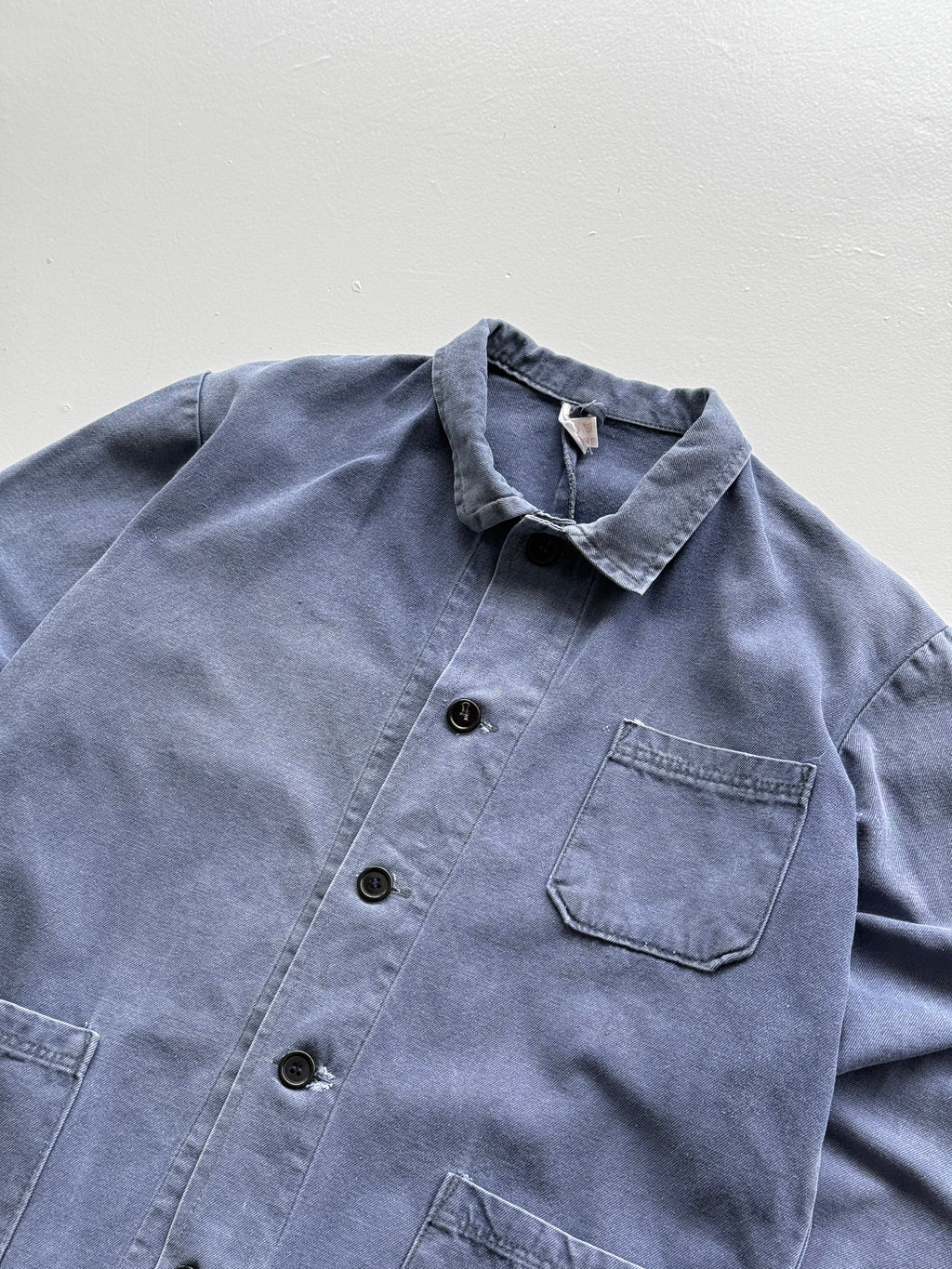 Faded Blue French Chore Jacket 80's Vintage Workwear CH216 - Medium