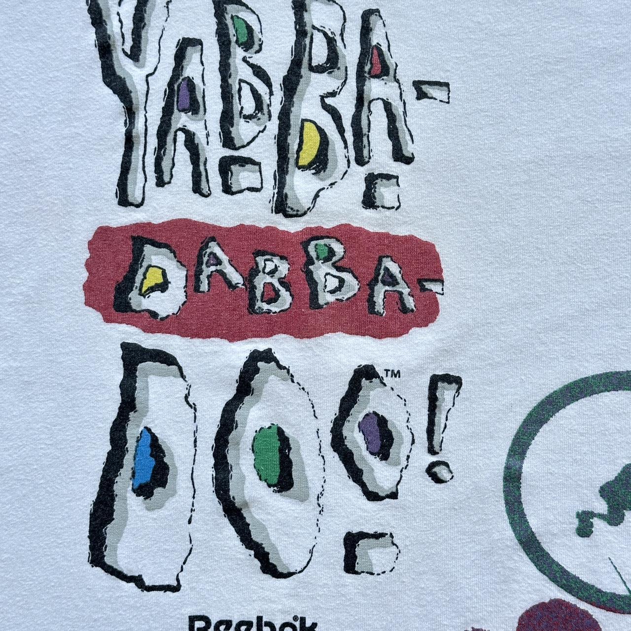 White Reebok The Flintstones Cycling Vintage 90s Rare T-shirt - XL