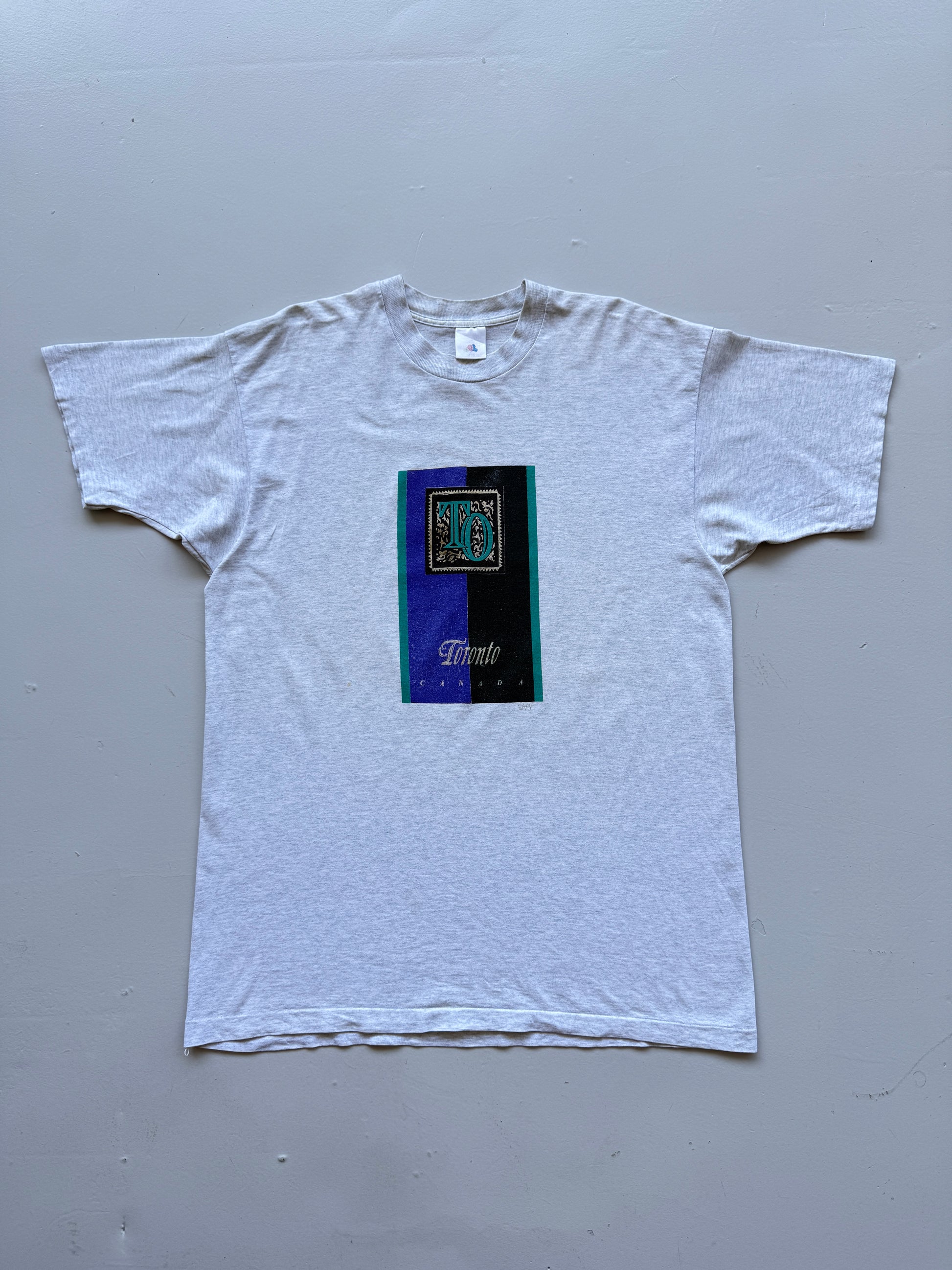 Grey Toronto Canada 90's Vintage Tourist Graphic Single Stitch T-Shirt - XL
