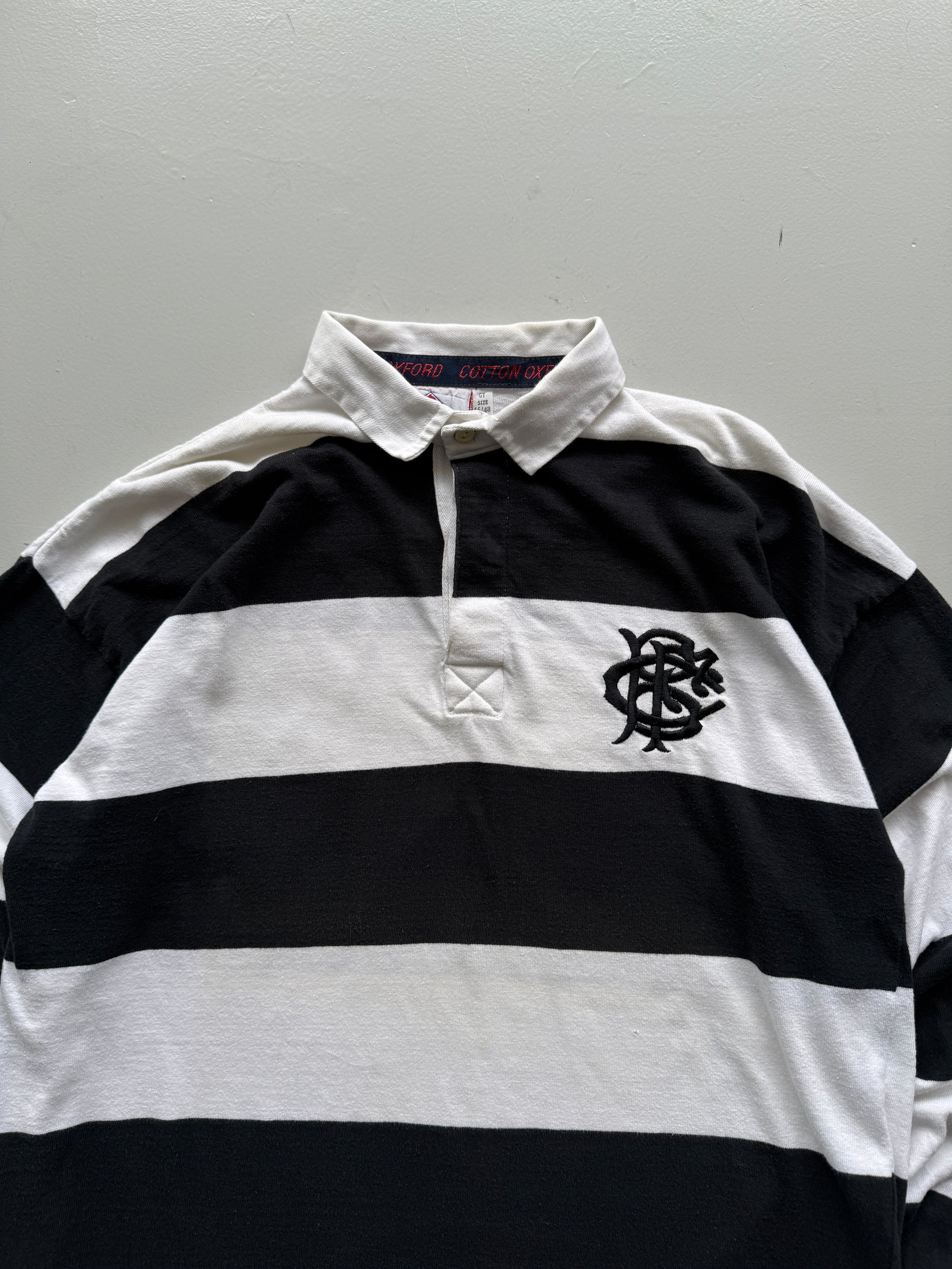White Barbarians 1996 90's Vintage Rugby Jersey Polo Shirt - Large