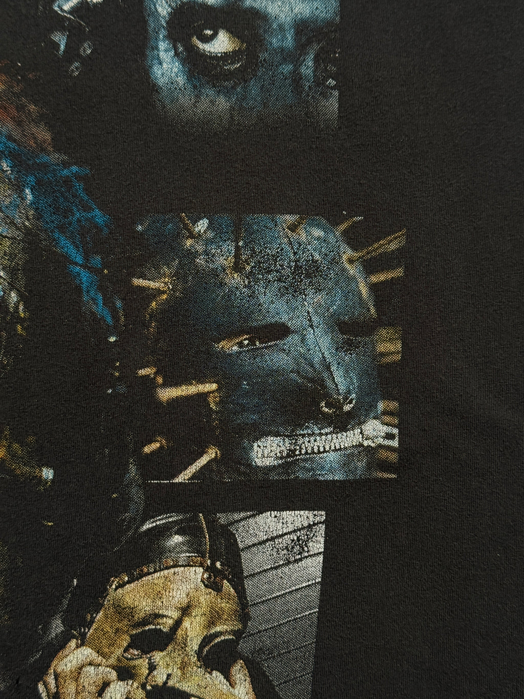 Black Slipknot Band Masks 90's Vintage Graphic T-Shirt - Medium