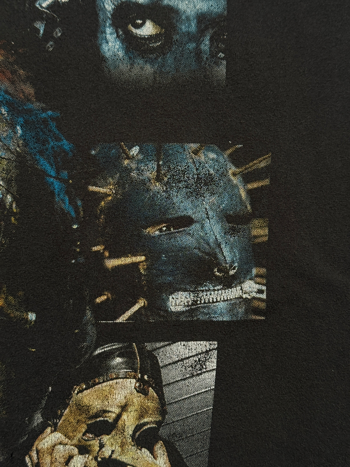 Black Slipknot Band Masks 90's Vintage Graphic T-Shirt - Medium