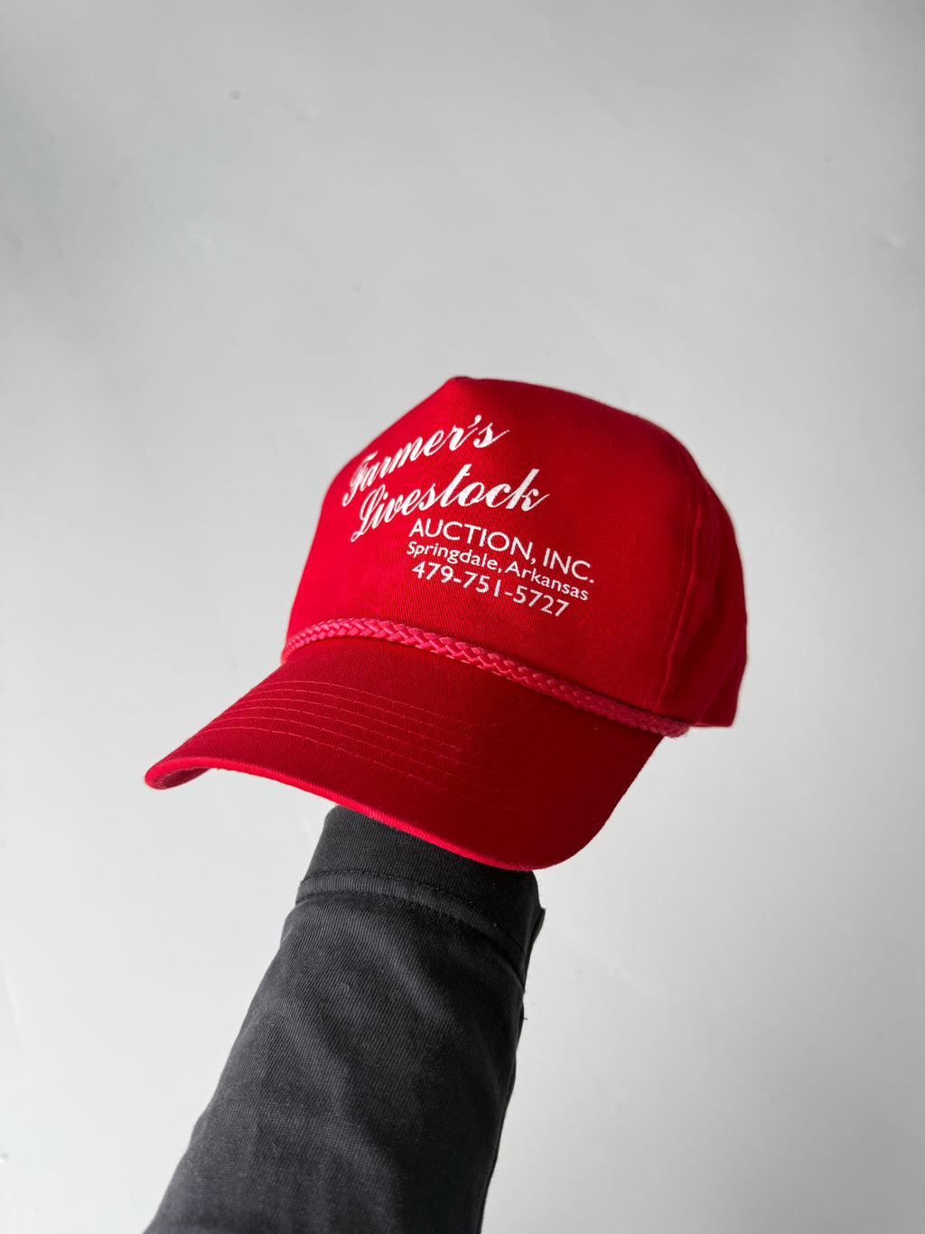 Red Farmers Livestock Vintage Cotton SnapBack Trucker Cap
