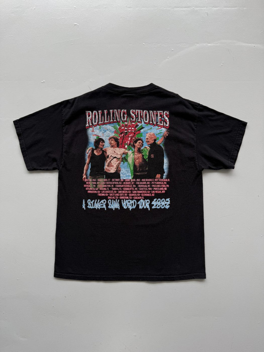The Rolling Stones A Bigger Bang World Tour 2005/06 Vintage Graphic T-Shirt - XL