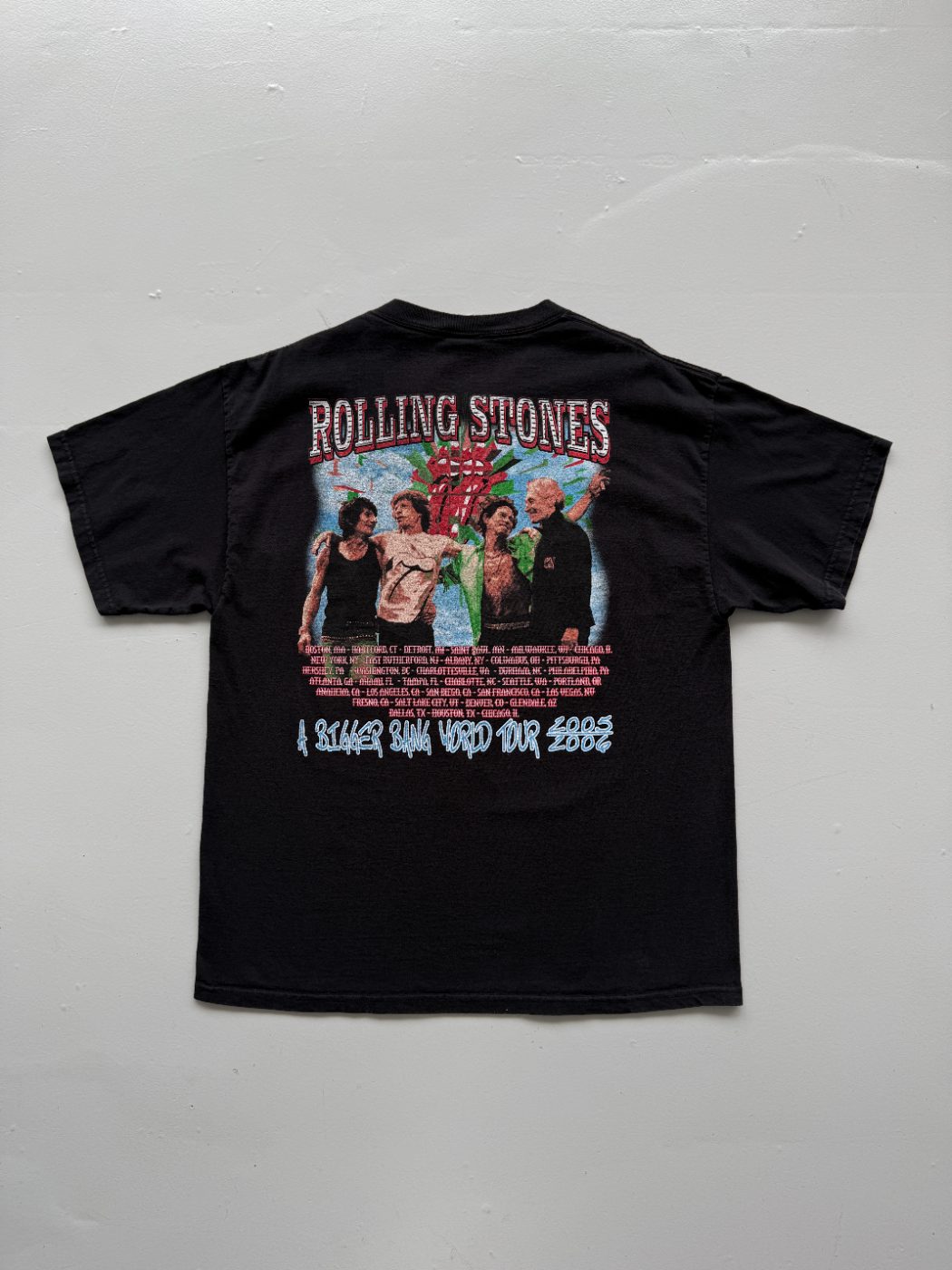 The Rolling Stones A Bigger Bang World Tour 2005/06 Vintage Graphic T-Shirt - XL