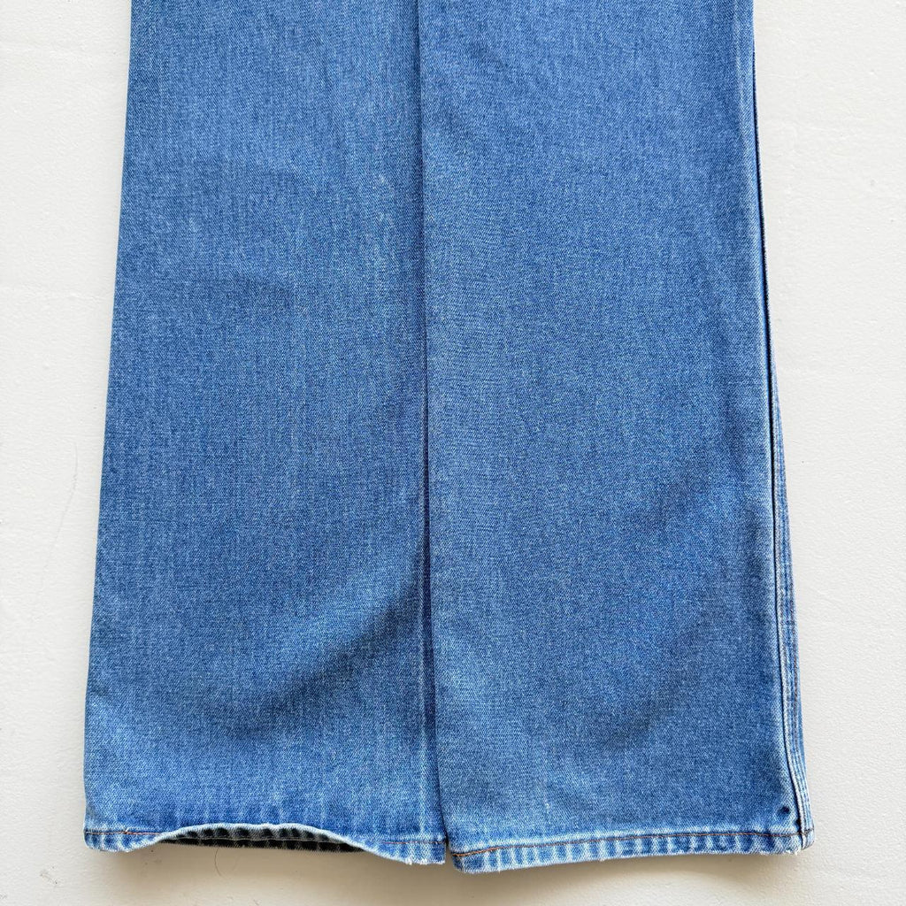 Blue Wrangler 501 Denim 90's Vintage Bootcut / Flared Jeans - 30” x 35”
