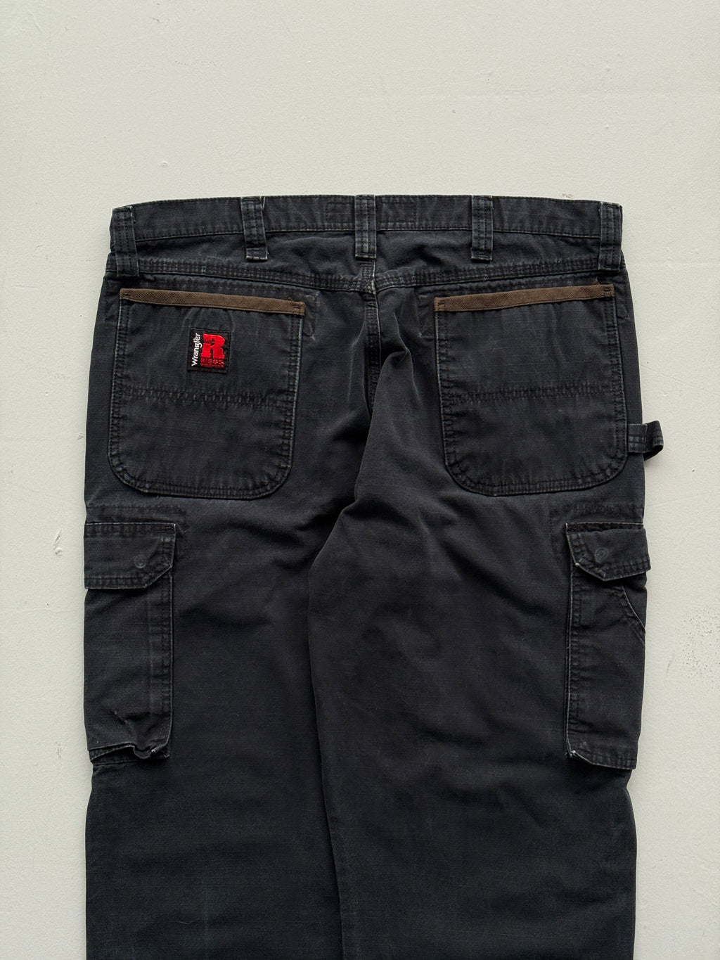 Black Wrangler 00's Vintage Canvas Carpenter Pant Trousers - W36 x L30