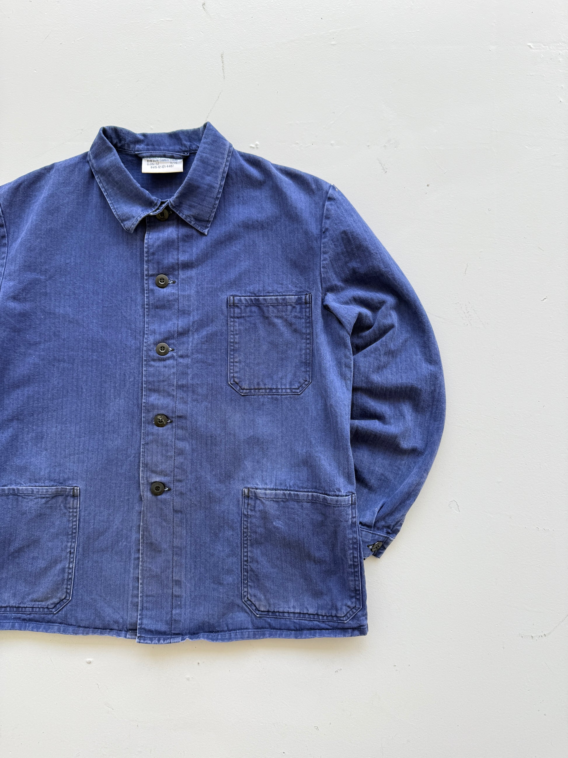 Blue Herringbone Vintage Workwear Chore Jacket CH365 - Medium