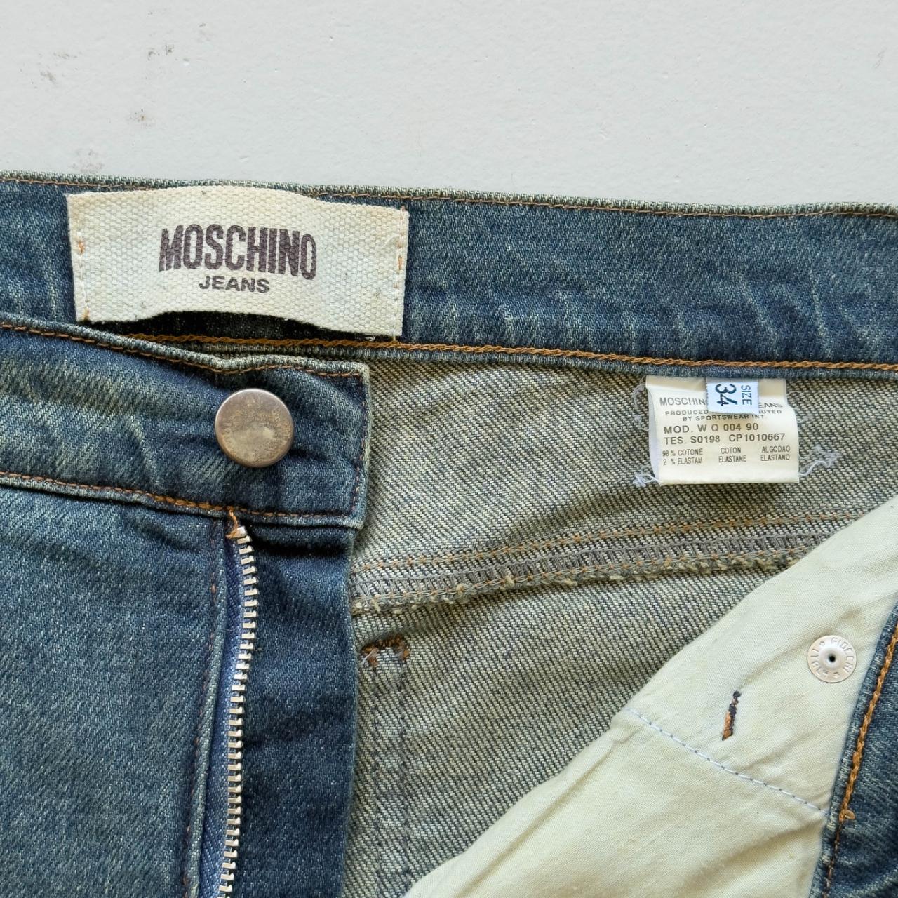 Blue Moschino Denim 90's Vintage Jeans - 32” x 29”