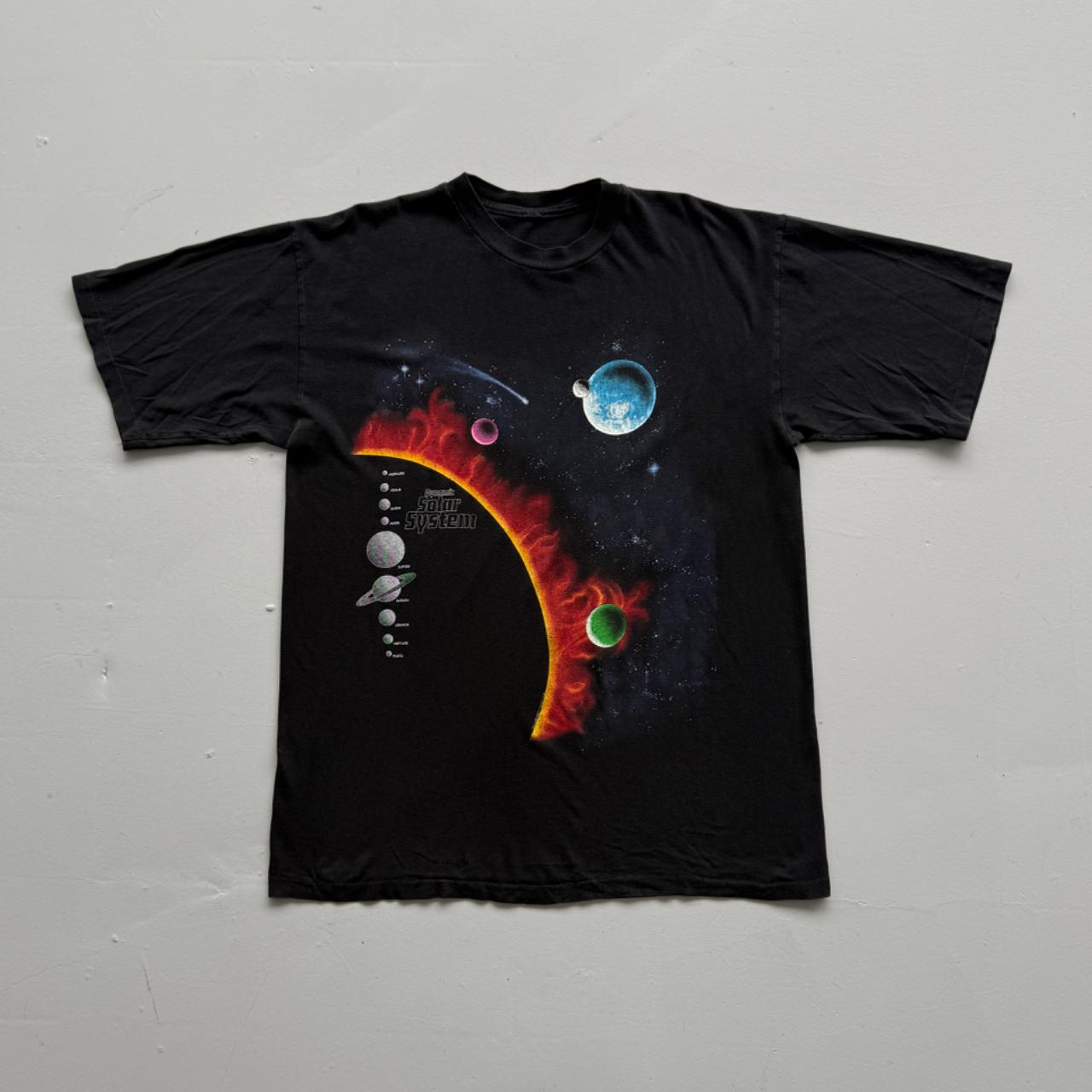 Black Solar System 90s Vintage Graphic T-Shirt - XL