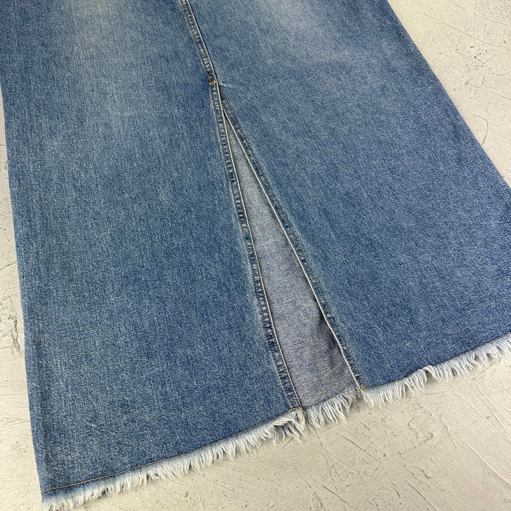 Hydraulic Denim Vintage Maxi Skirt - 10 W30 L35