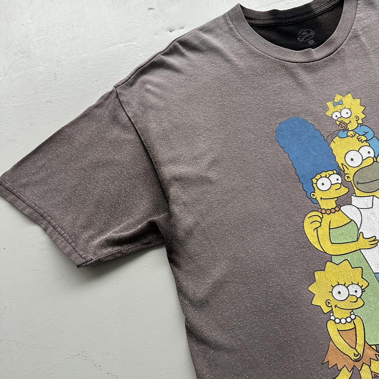 Faded Grey Simpsons Vintage 90's Graphic T-shirt - XL