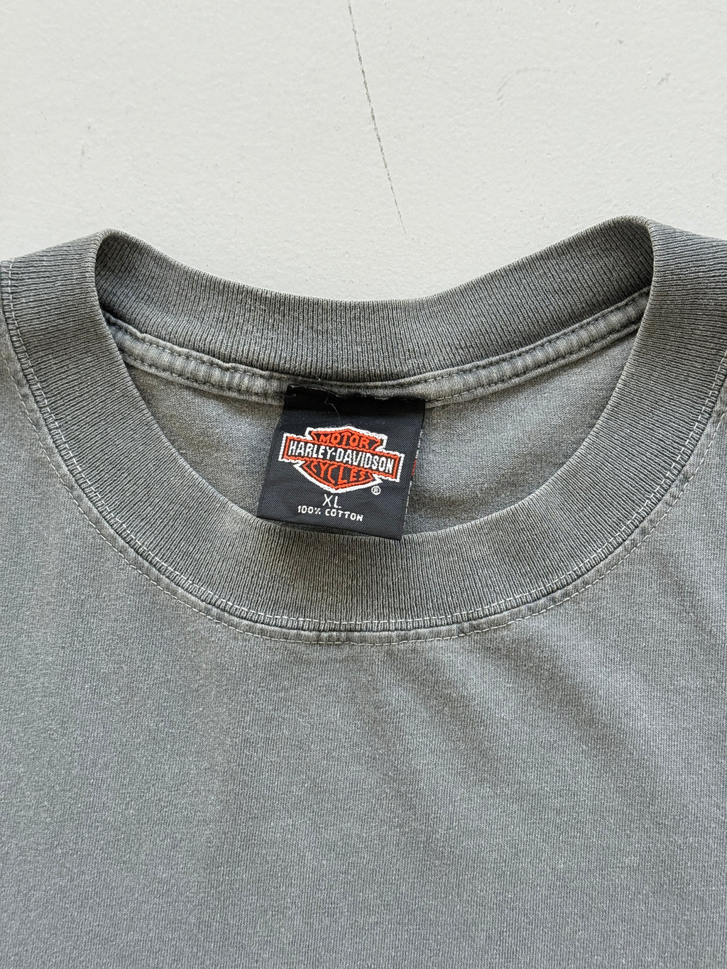 Grey Harley Davidson 90's Vintage Sun Faded Graphic T-Shirt - XL