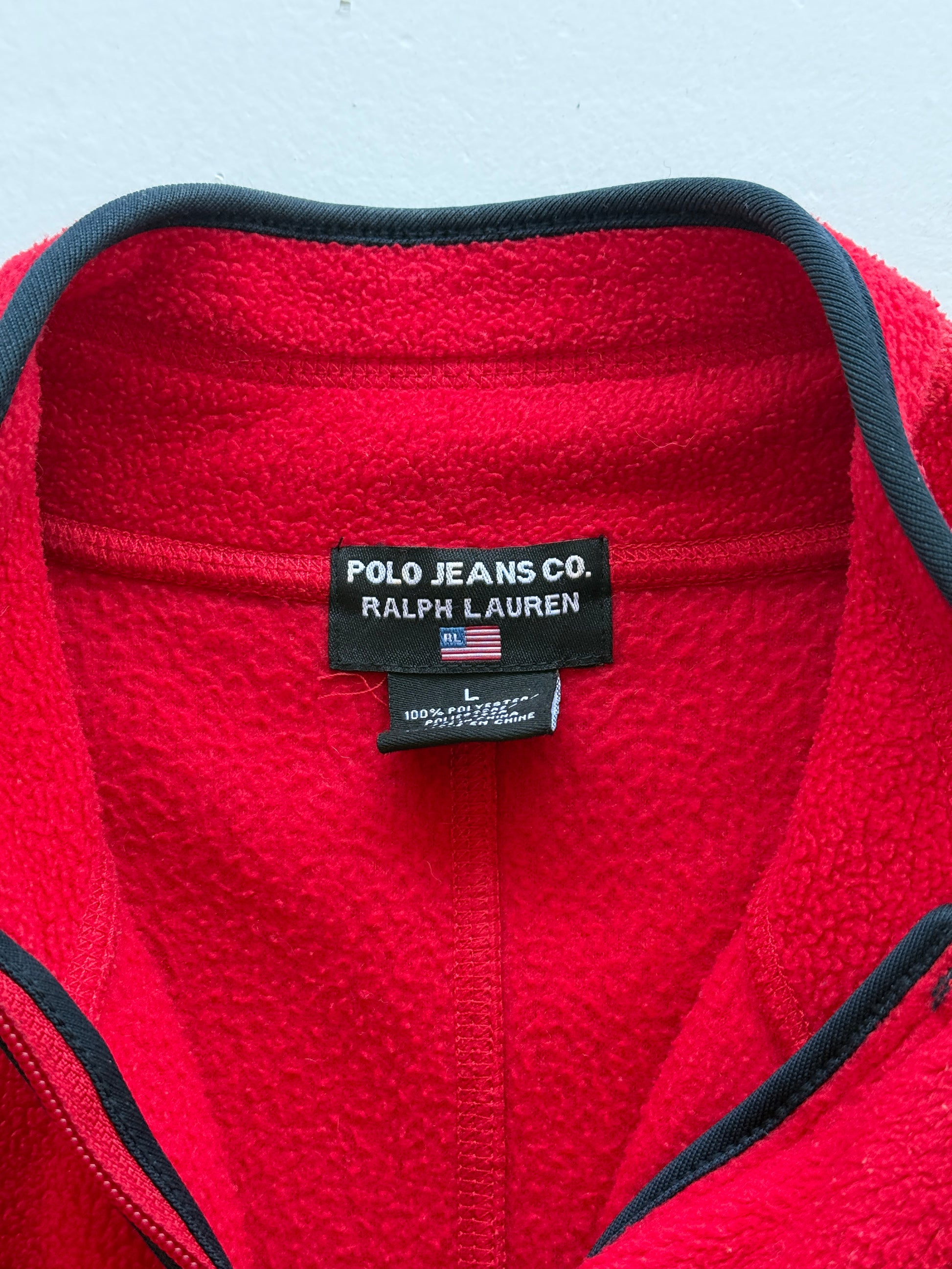 Red Polo Jeans Co 00's Full-Zip Fleece - Womens 8/10