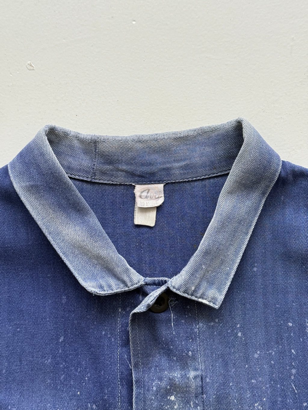 Thrashed Blue French Vintage Workwear Chore Jacket CH371 - XL