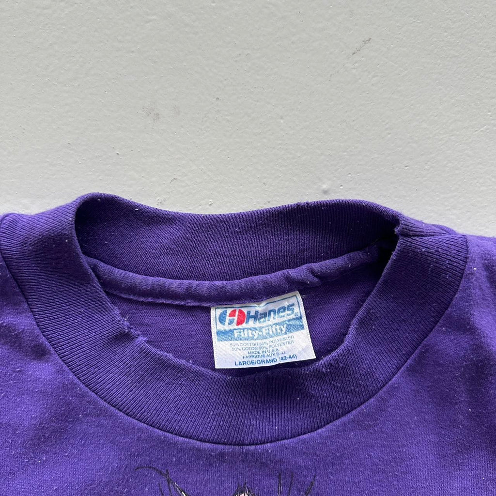 Purple Mardi Gras Vintage 90s T-shirt - Large