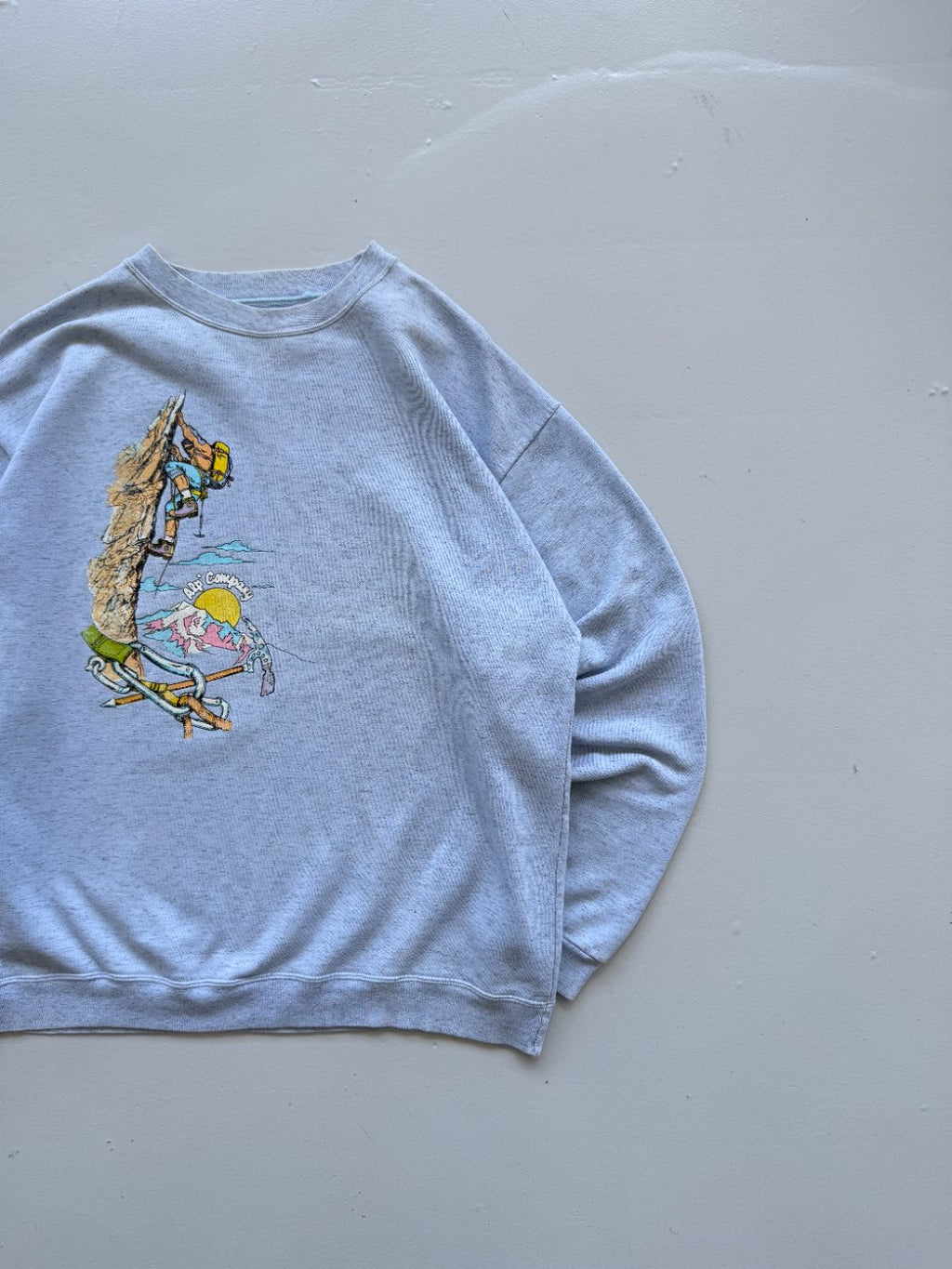 Alp Company Rock Climbing Graphic Vintage Sweatshirt - Large