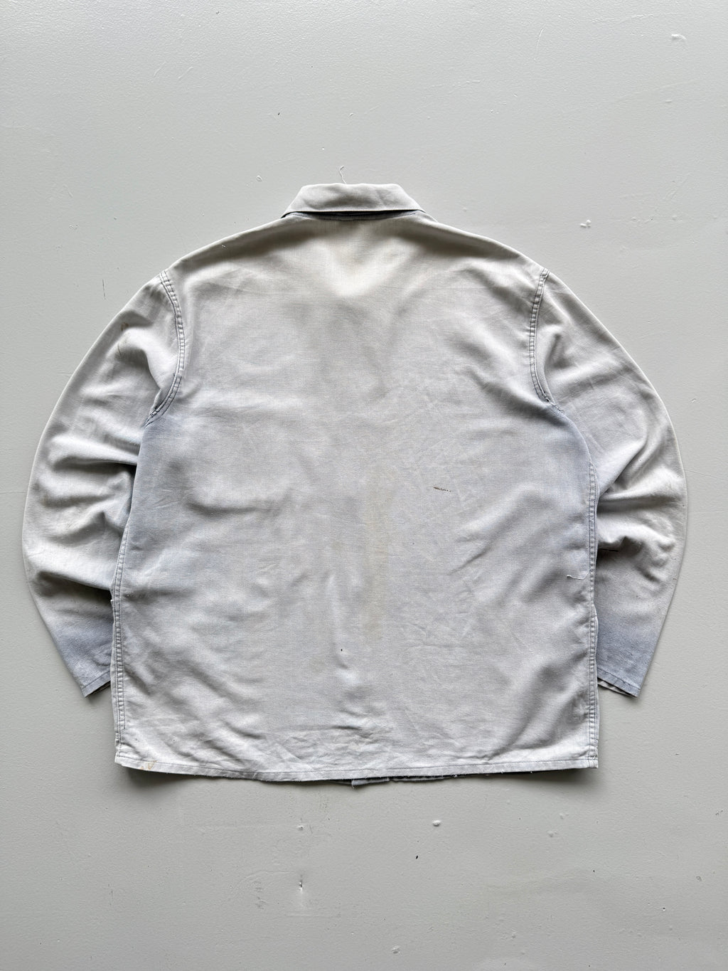 Faded White French Chore Jacket 70's Vintage Workwear CH220 - Medium