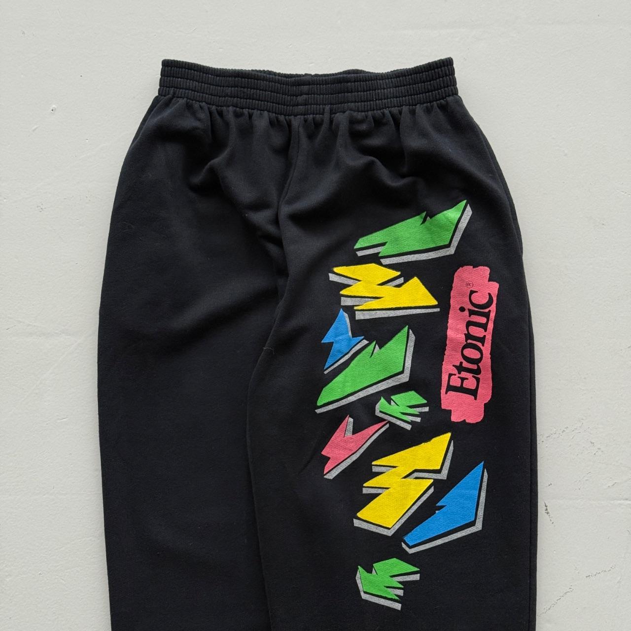 Black Etonic 90’s Vintage Tracksuit Jogging Bottoms - Small