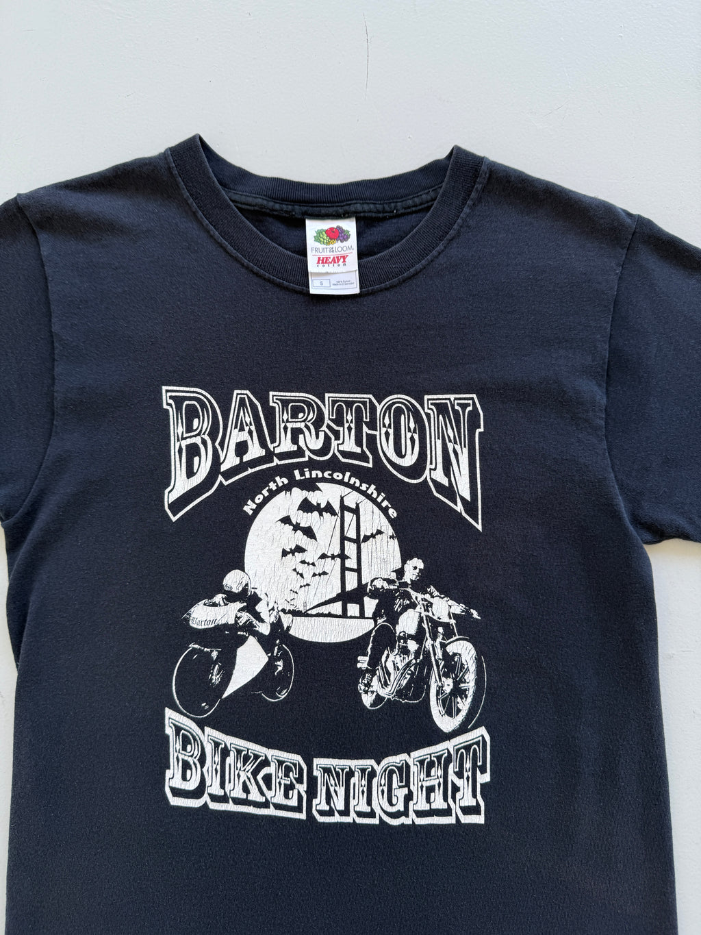 Black Barton Motorcycle 00's Vintage Graphic T-Shirt - Medium