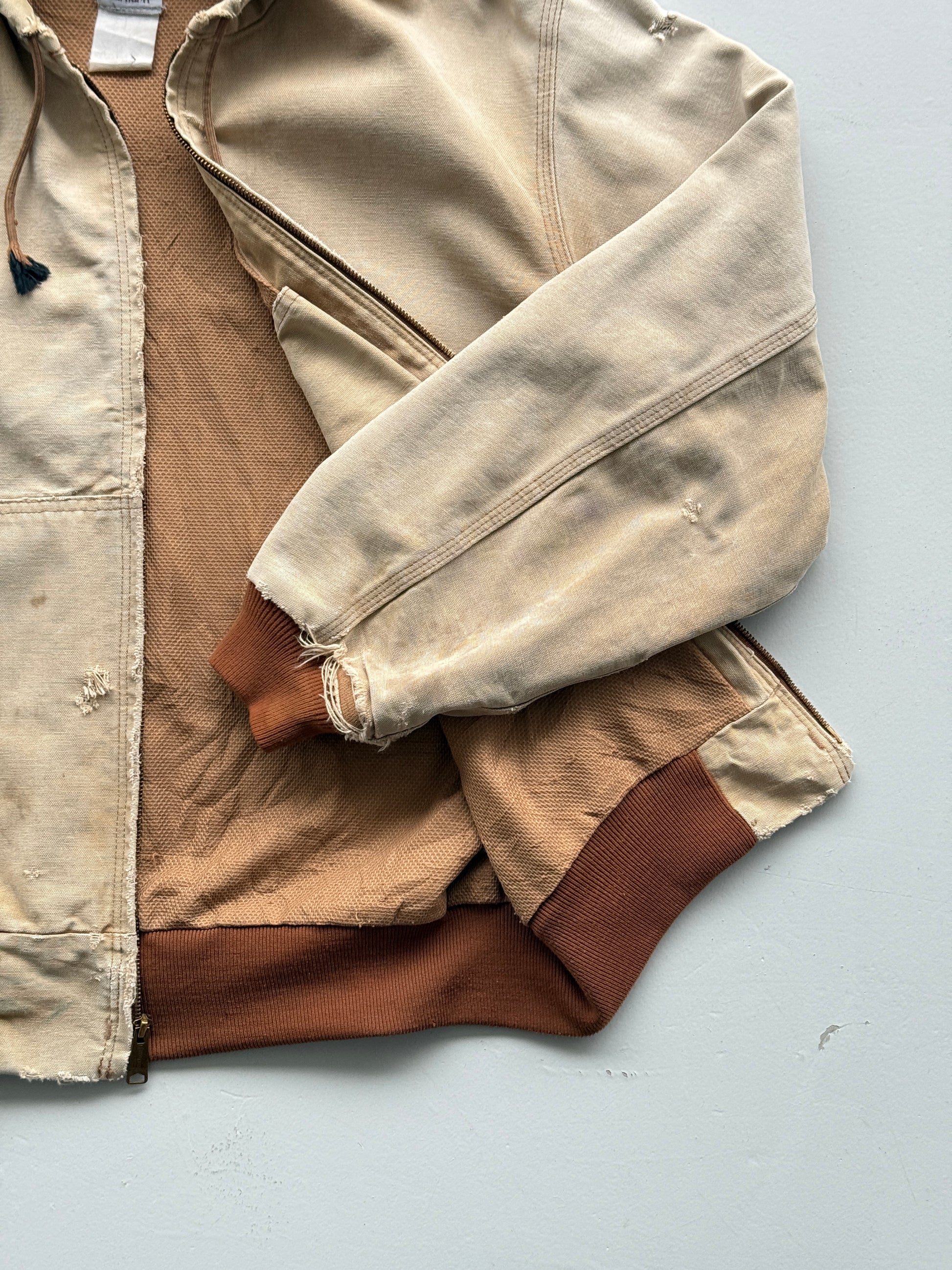 Cream Carhartt 90's Vintage Thrashed Workwear Active Jacket - Large