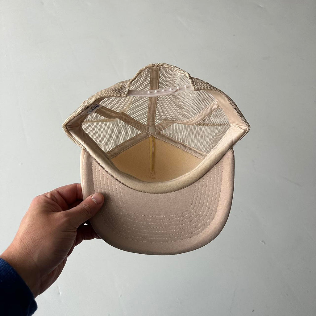 Cream Six Flags Vintage Foam and Mesh SnapBack Trucker Cap