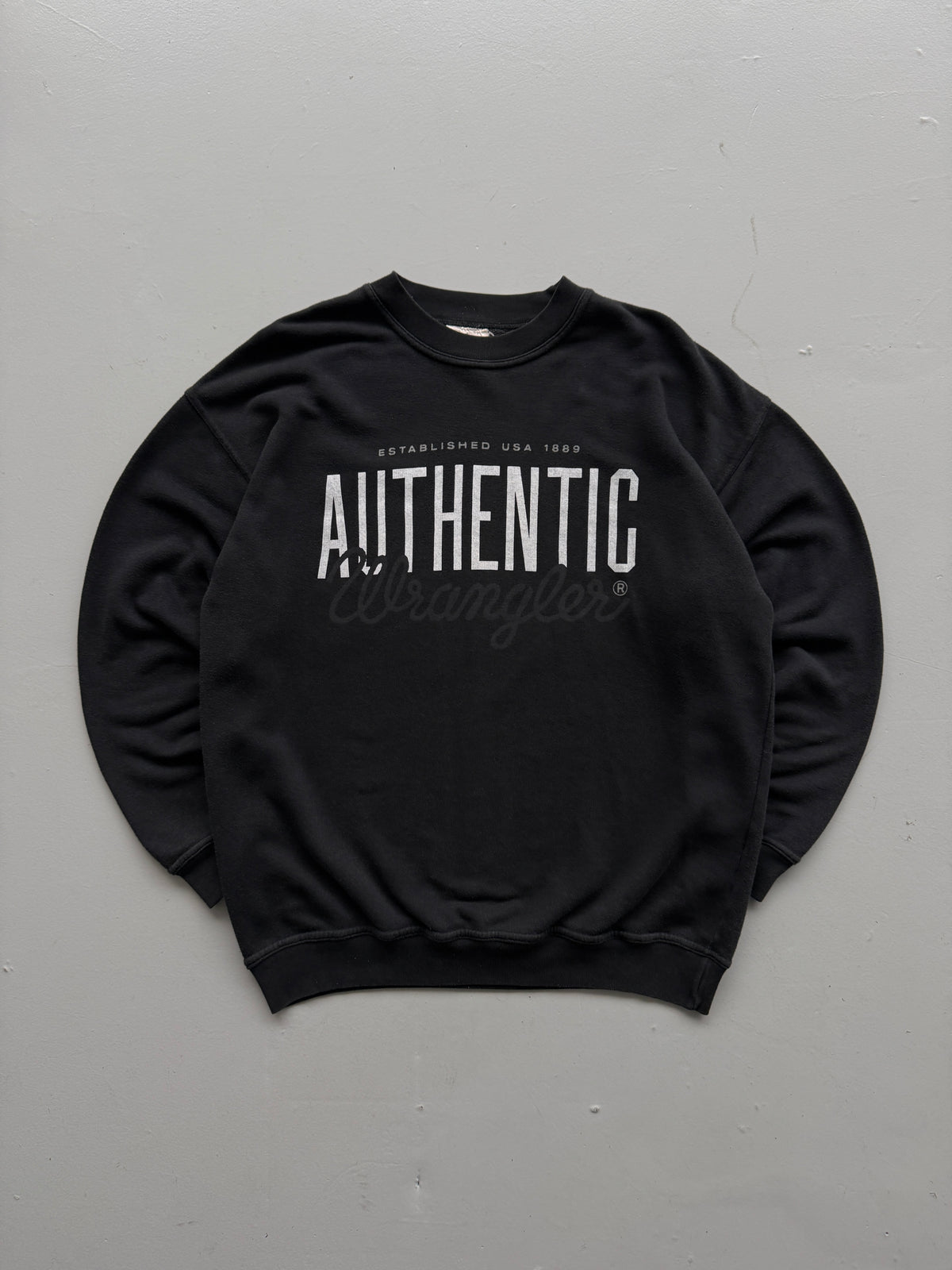 Wrangler Authentic Spell-Out Made in Portugal 90's Vintage Sweatshirt - Large