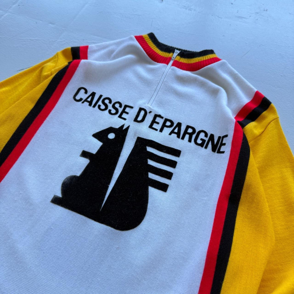 Yellow Belgian 70’s Vintage Rare Cycling Jersey Quarter Zip - Medium