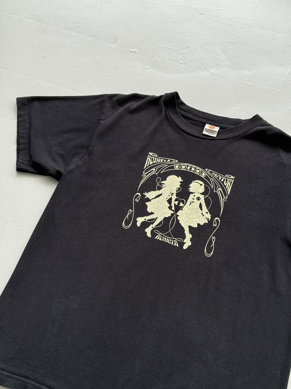 Black Komeiji Satori 00's Vintage Anime Graphic Gamer T-Shirt - Large