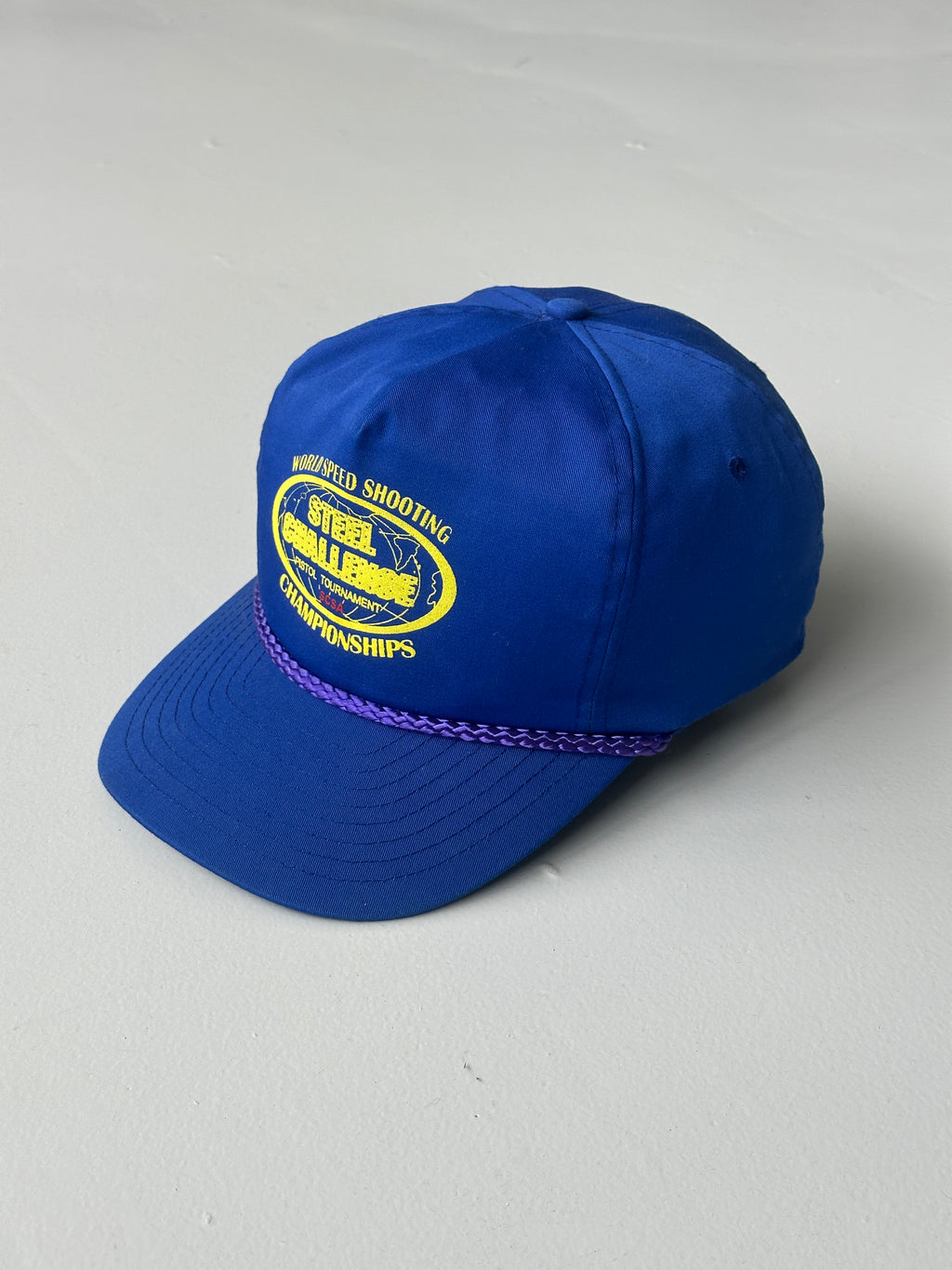 Blue Steel Challenge World Speed Shooting 90's Vintage SnapBack Trucker Cap