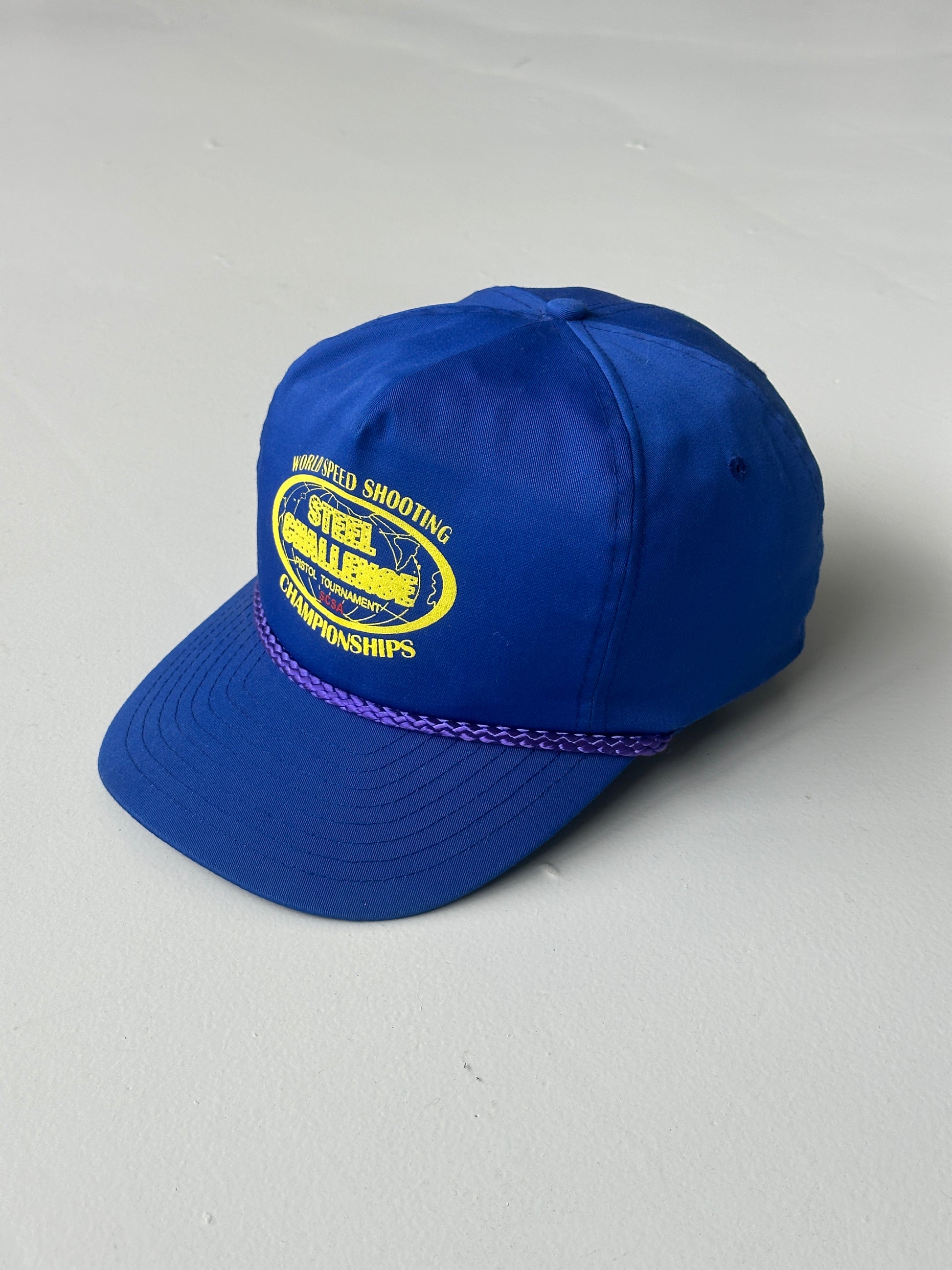 Blue Steel Challenge World Speed Shooting 90's Vintage SnapBack Trucker Cap