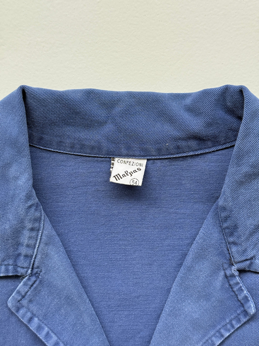 Thrashed Blue Chore Jacket 70's Vintage French Workwear CH138 - Large