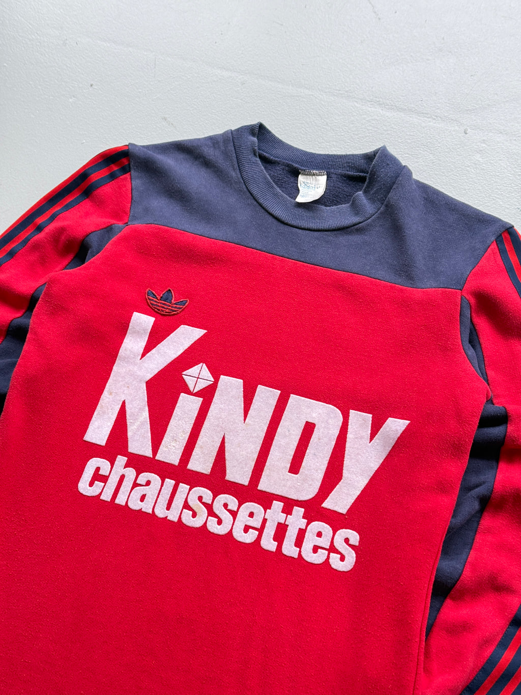 Adidas Rare Ventex Kindy Chaussettes 80's Vintage Football Shirt Sweatshirt - XS