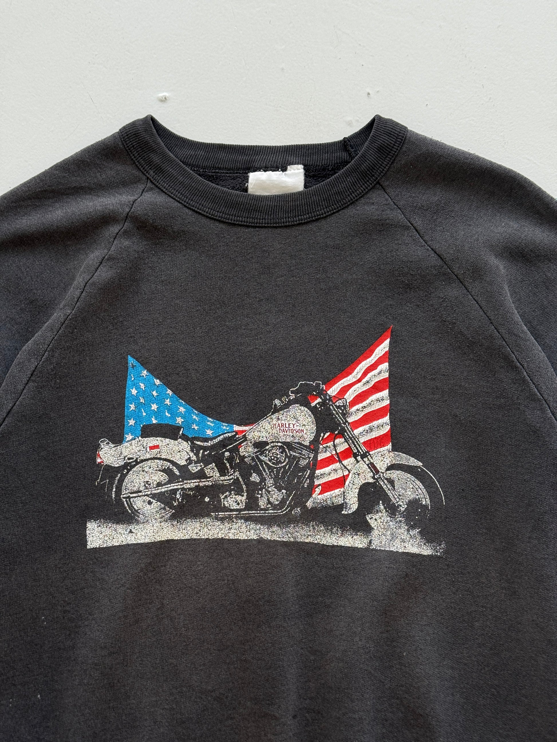 Harley Davidson Bob Paris France Lowboy 80's Vintage Sweatshirt - Small