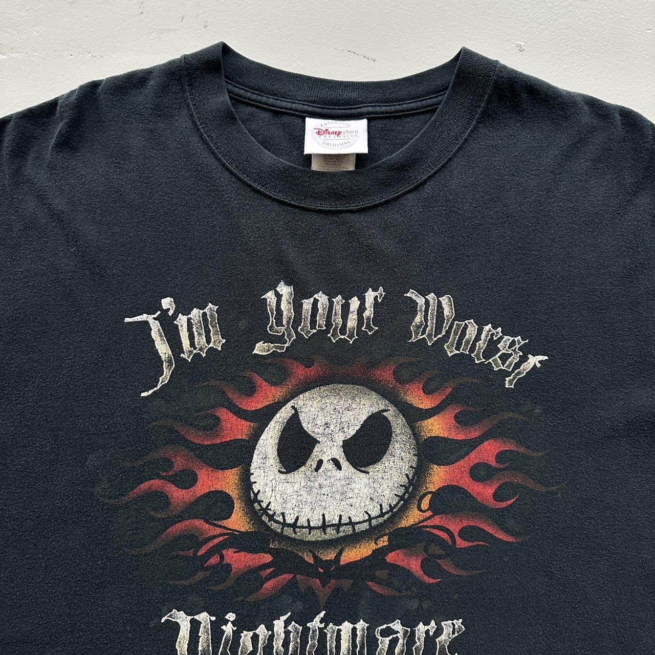 Black Nightmare Before Christmas 00s Vintage Graphic T-Shirt - XL