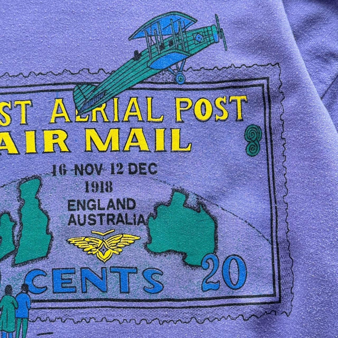 Purple Air Post 80’s Vintage Graphic Sweatshirt - Large