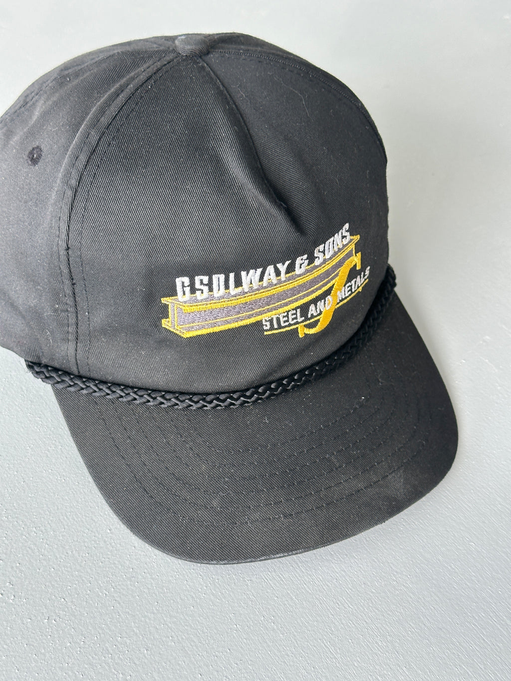 Black Steel and Metal 90's Vintage SnapBack Trucker Cap