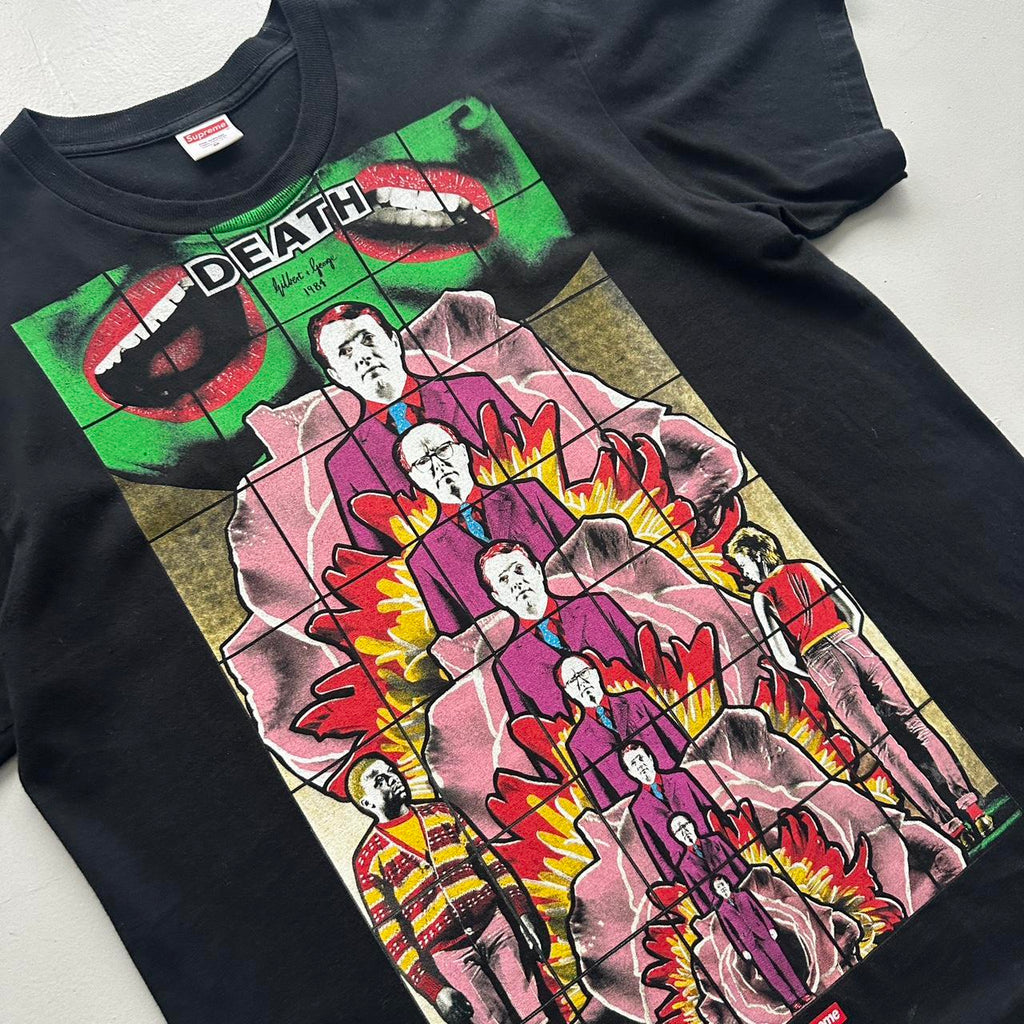Black Supreme Gilbert & George Graphic T-Shirt - Large